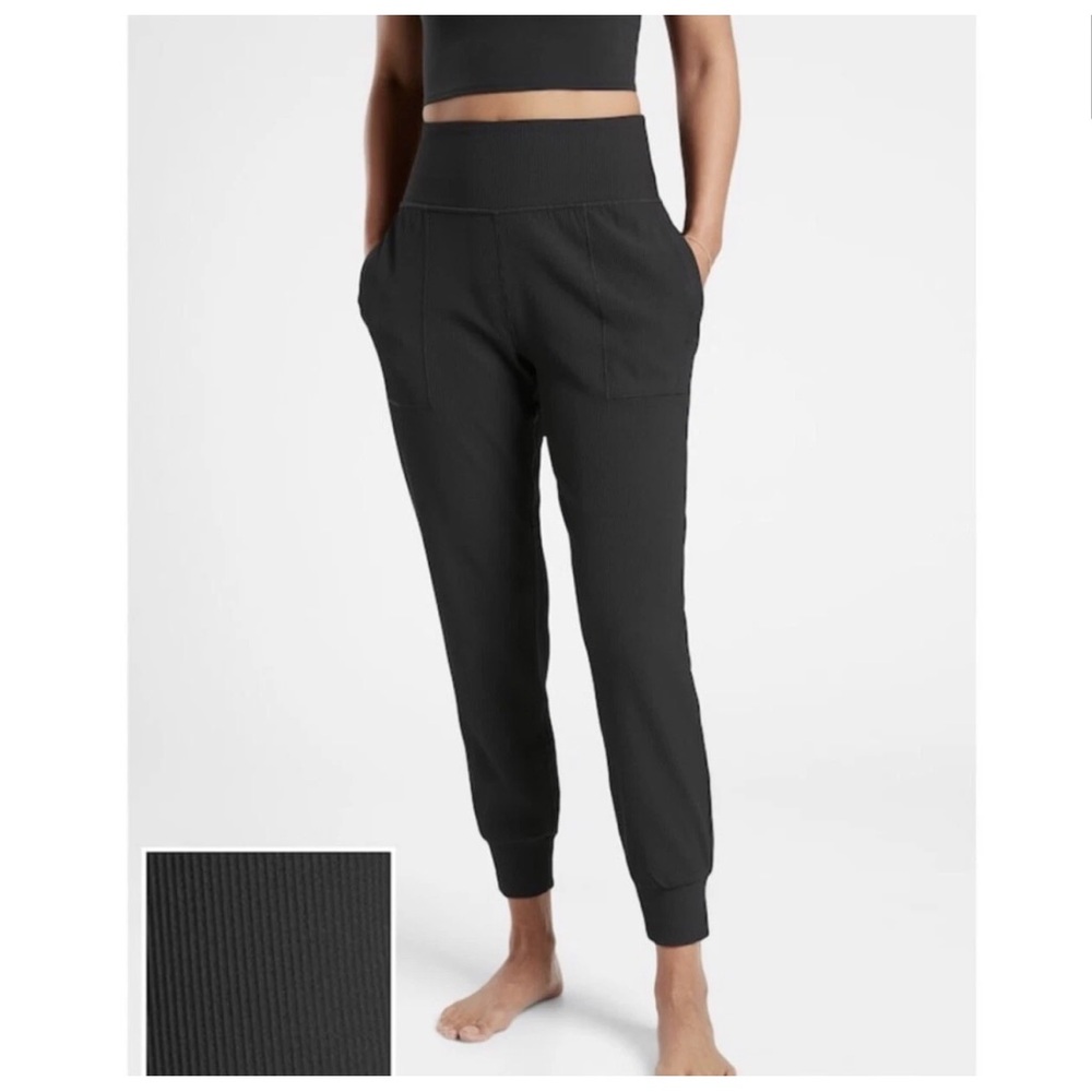 Athleta Salutation Ribbed Jogger size Large Tall